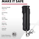 Sabre Red Flip Top Pepper Gel with Snap Clip- F15-BUSG